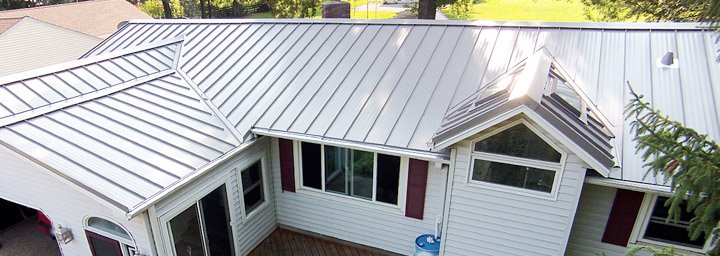 A standing seam roof in Cleveland