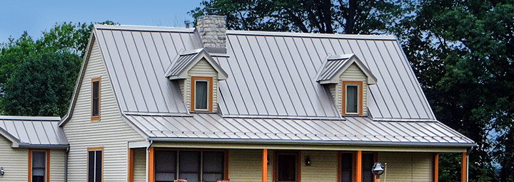 Angled standing seam Roofing Products